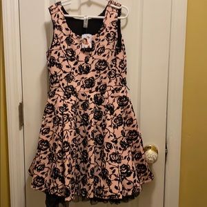 Girl’s pink and black dress